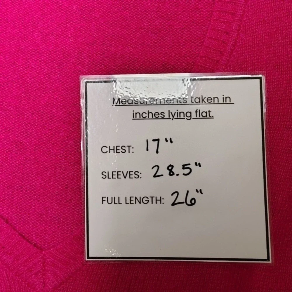 American Eagle Pink Preppy V-Neck Sweater Long Sleeve Knit Women‎ Medium